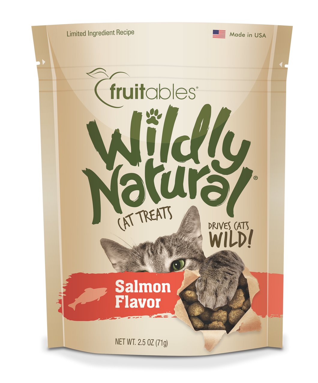 Fruitables Wildly Natural Salmon Flavor Cat Treats