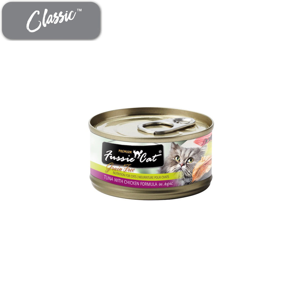 Fussie Cat Premium Tuna with Chicken Cat Cans