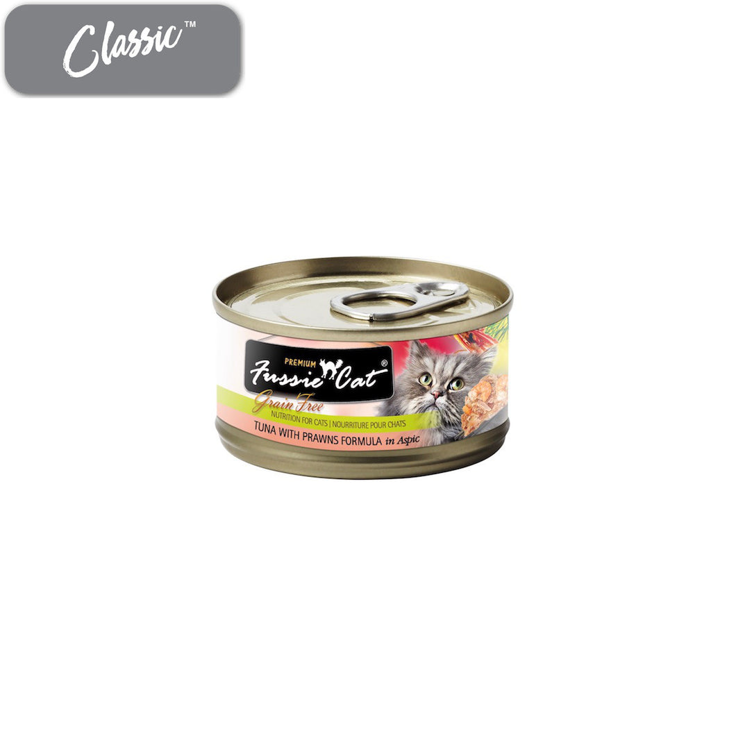 Fussie Cat Premium Tuna with Prawns Cat Cans