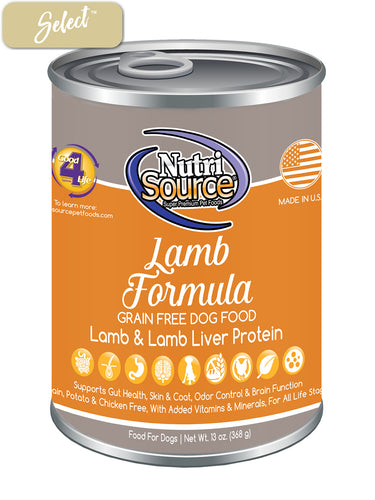 Nutrisource Grain Free Lamb Dog Cans