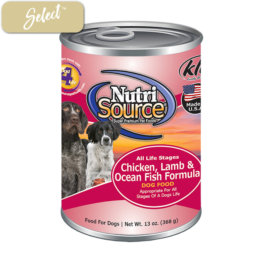 Nutrisource Chicken Lamb and Ocean Fish Dog Cans