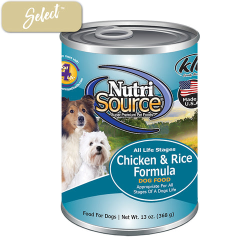 Nutrisource Chicken and Rice Dog Cans