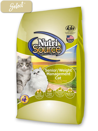 Nutrisource Senior Weight Management Chicken and Rice Cat Food