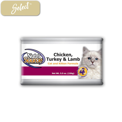 Nutrisource Chicken, Turkey and Lamb Cat and Kitten Cans