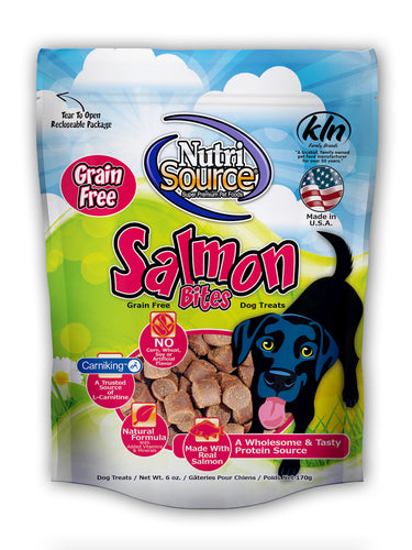 Nutrisource Salmon Bites Grain Free Dog Treats