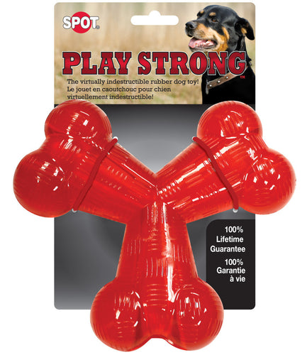 Play Strong Rubber Trident Dog Toy