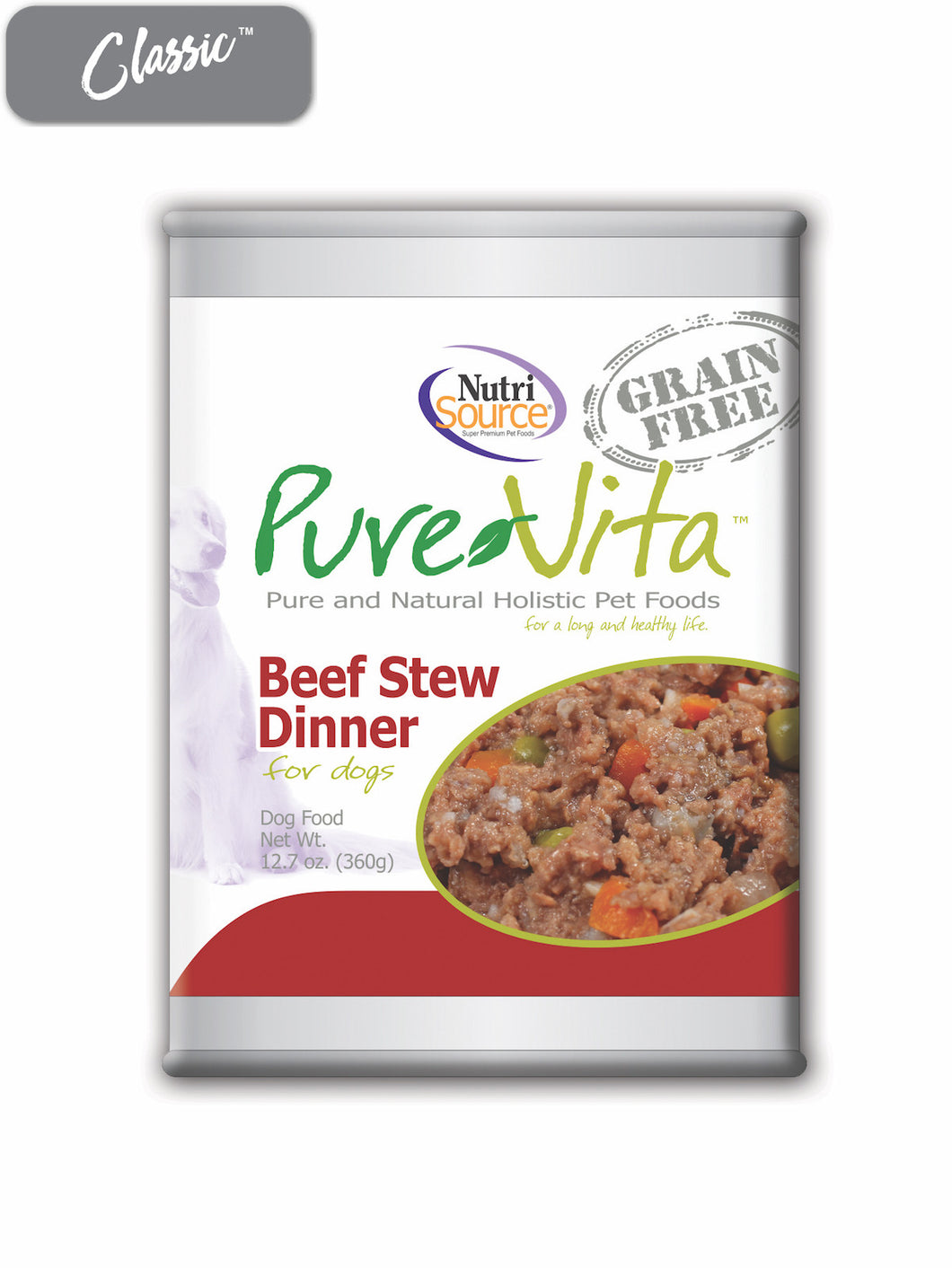 Pure Vita Beef Stew Dog Cans