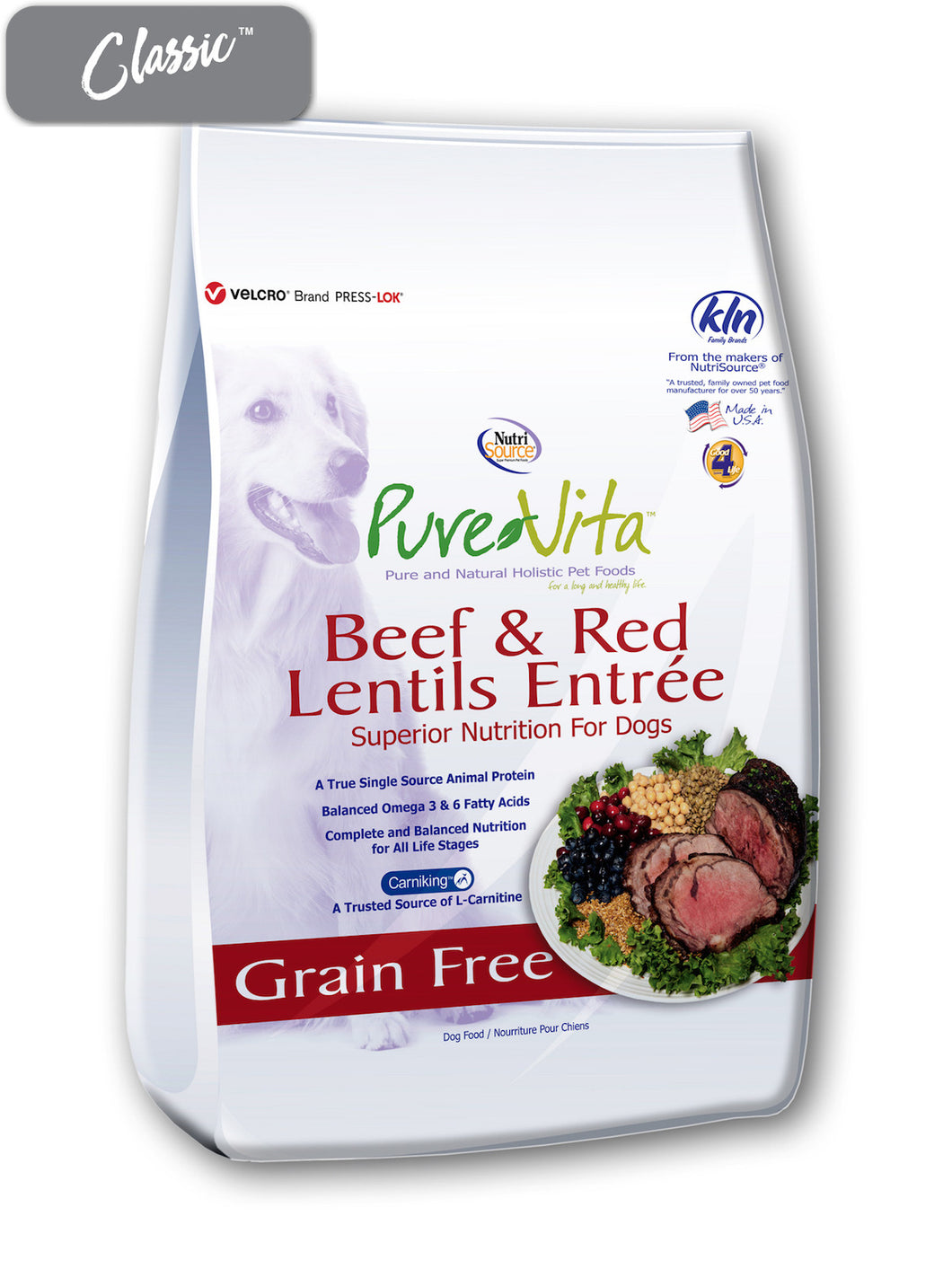 Pure Vita Beef and Red Lentils Dog Food