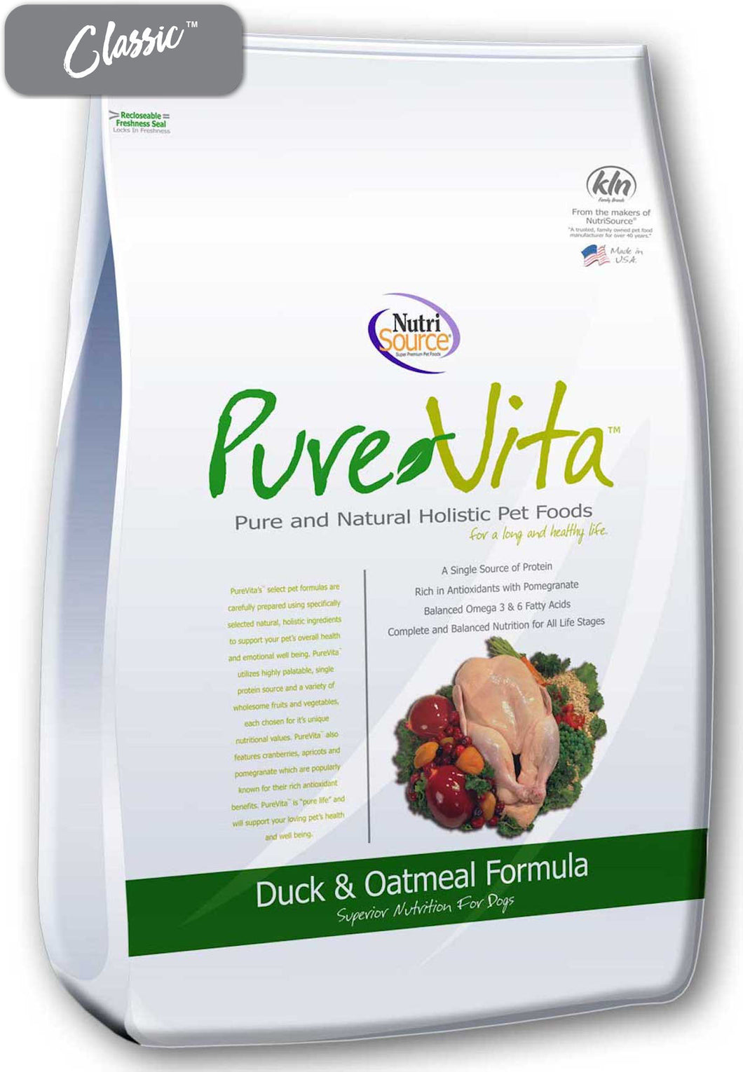 Pure Vita Duck and Oatmeal Dog Food