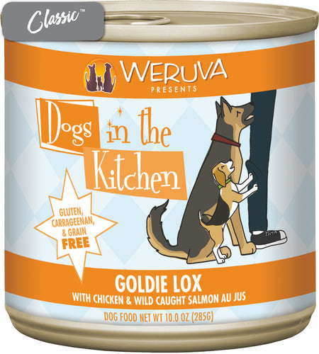 Weruva Dogs In The Kitchen Goldie Lox With Chicken and Salmon Dog Cans