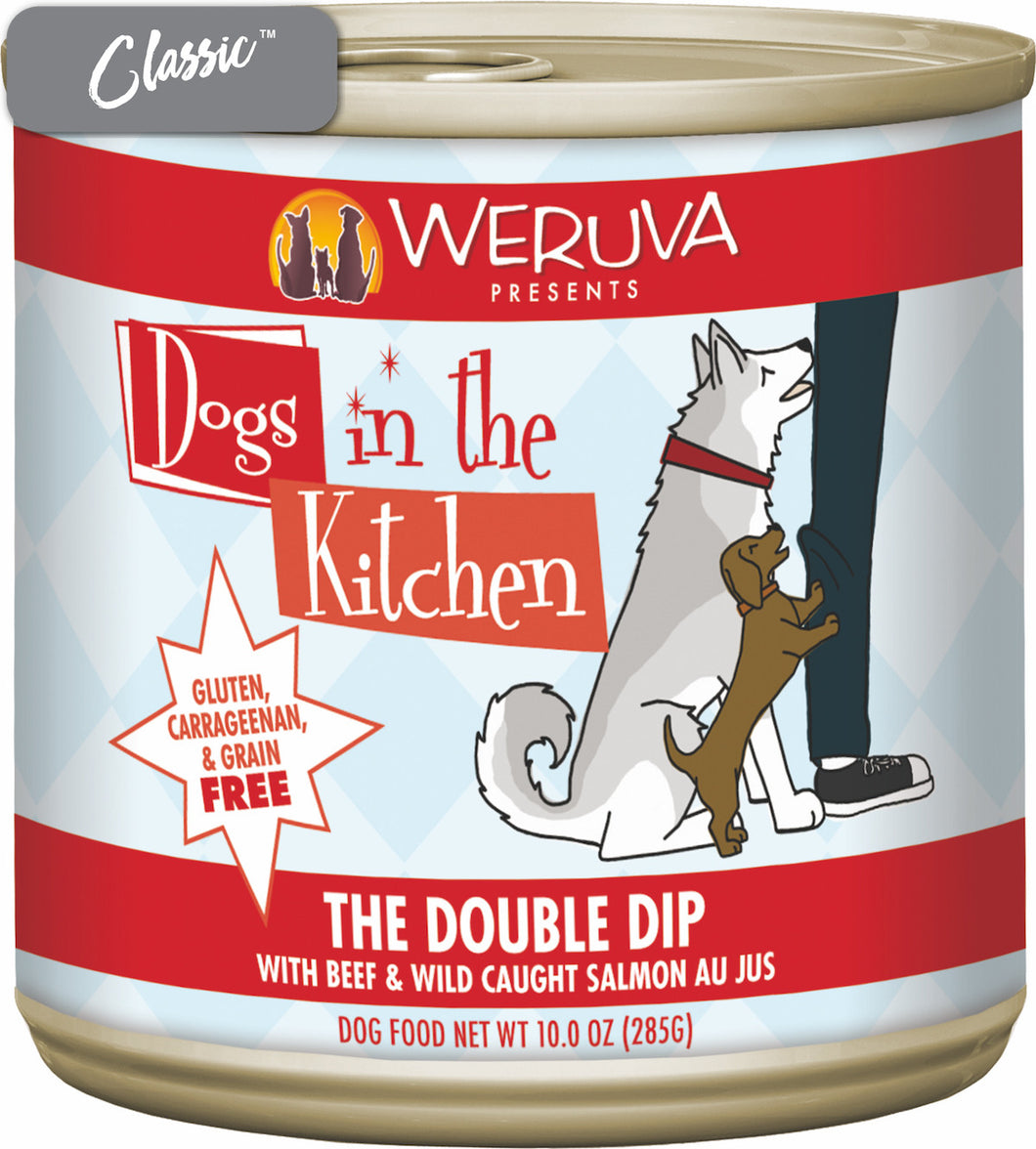 Weruva Dogs In The Kitchen The Double Dip With Beef and Salmon Dog Cans